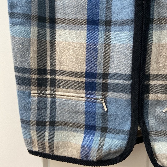 Bass men's wool blend plaid vest medium EUC - Picture 3 of 9